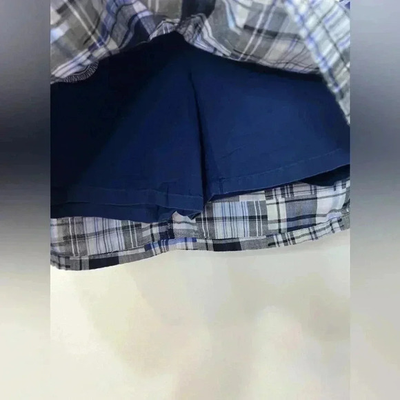 White Stag Blue and White Plaid Zip Front Skort Size 10 - Picture 6 of 9